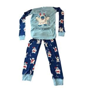 Nordstrom MUNKI MUNKI Holiday Yeti Pajamas / Shirt bundle Size 6